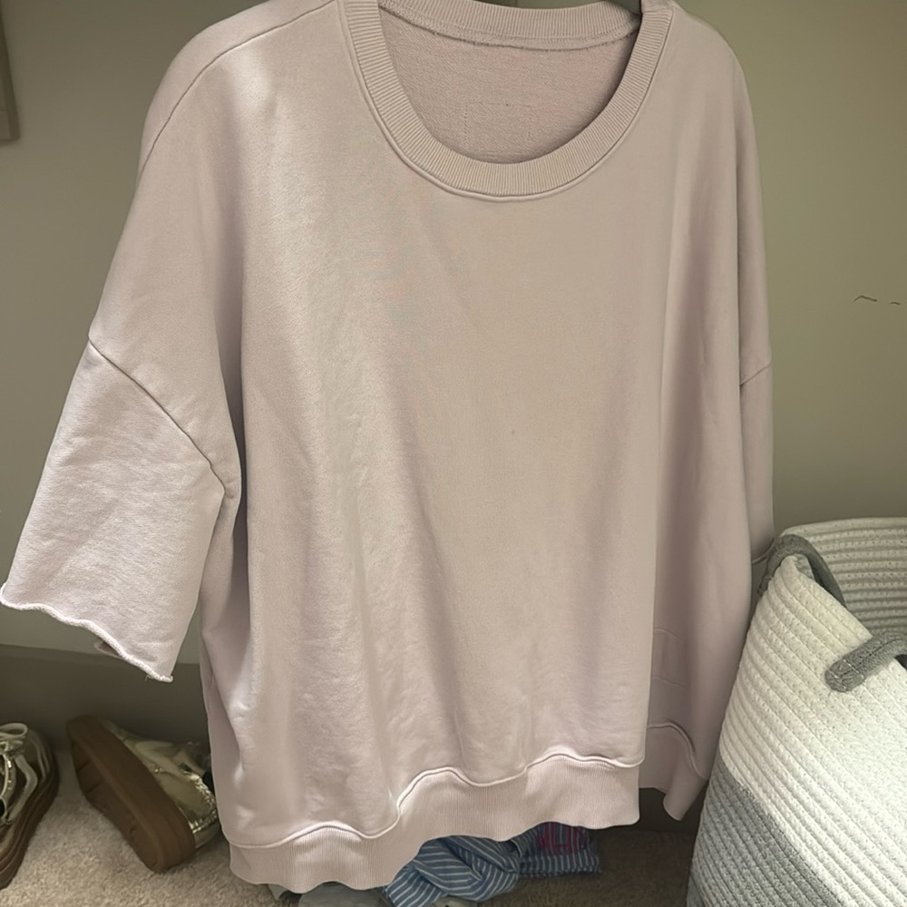 Daily Drills Cropped Sleeve Crew, Lilac, New
